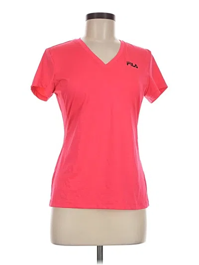 Pre-owned Fila Sport Short Sleeve Polo Shirt In Pink