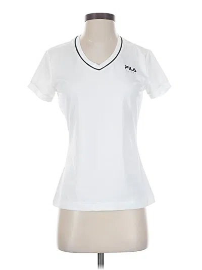Pre-owned Fila Sport Short Sleeve Polo Shirt In White