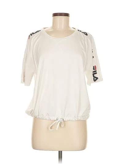 Pre-owned Fila Sport Short Sleeve T-shirt In White