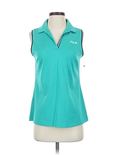 Pre-owned Fila Sport Sleeveless Polo Shirt In Blue