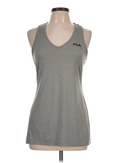 Pre-owned Fila Sport Tank Top Gray Halter Neckline Tops