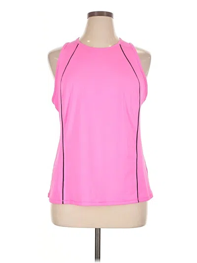 Pre-owned Fila Sport Tank Top Pink Halter Neckline Tops