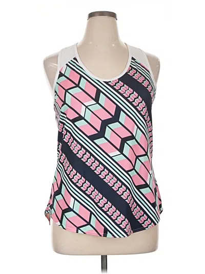 Pre-owned Fila Sport Tank Top Pink Halter Neckline Tops