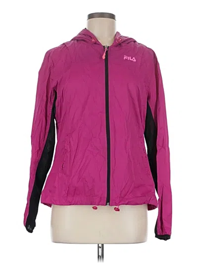 Pre-owned Fila Sport Windbreaker Jacket In Pink