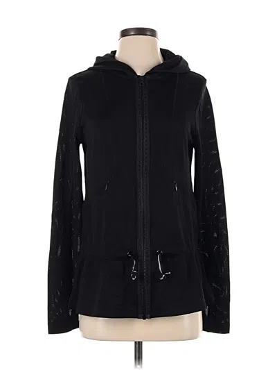 Pre-owned Fila Sport Zip Up Hoodie In Black