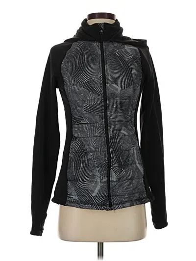 Pre-owned Fila Sport Zip Up Hoodie In Black