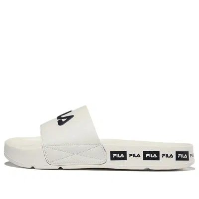 Fila Sports Slippers Unisex White Black Korean Version 'white Black' In Neutral