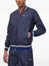 Fila Striped Logo Jacket In Blue