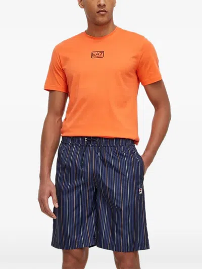 Fila 스트라이프 로고 쇼츠 In Orange