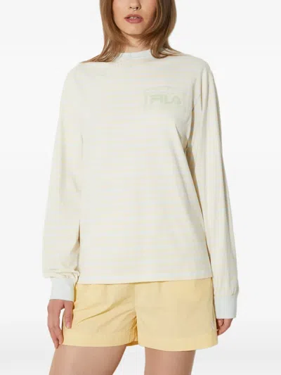 Fila Striped Long-sleeves T-shirt In White