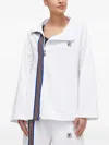 Fila Striped Zip Top In White