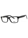 Fila Stylish Eyeglasses For Men - Vfi307 Rectangular Frames In Black