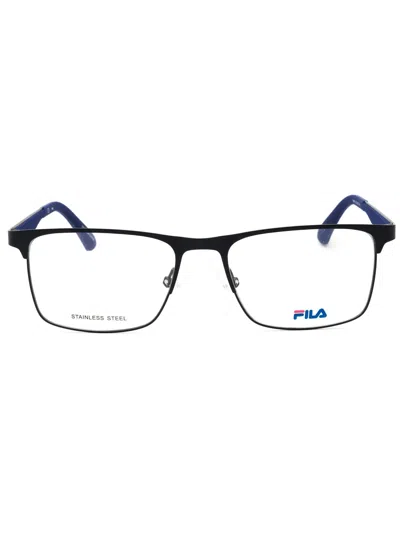 Fila Stylish Rectangular Metal Eyeglasses For Men In Blue
