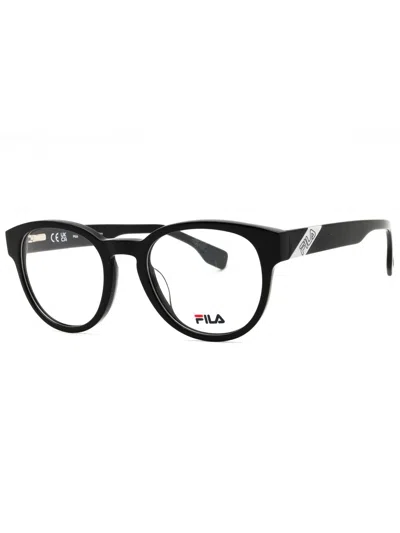 Fila Stylish Round Acetate Eyeglasses For Men In Black