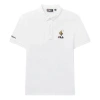 Fila Subject Embroidered Printing Short Sleeve Polo Shirt White