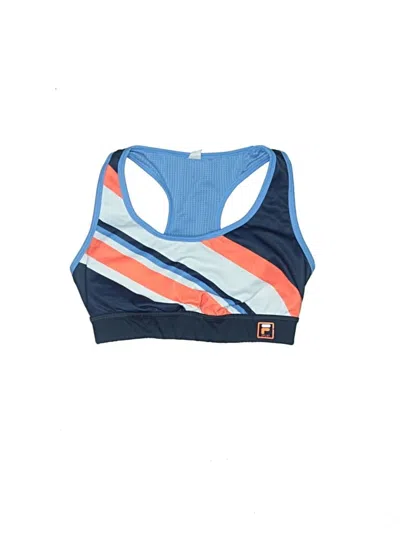 Pre-owned Fila Swimsuit Top Blue Graphic Pattern Swimwear