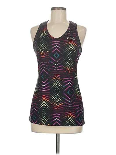 Pre-owned Fila Tank Top Black Halter Neckline Tops