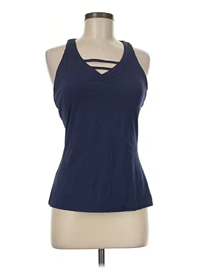 Pre-owned Fila Tank Top Blue Halter Neckline Tops