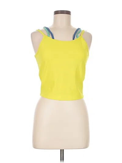 Pre-owned Fila Tank Top Yellow Halter Neckline Tops