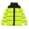Fila Tatsuji Puff Jacket Men's Down Jacket Acid Lime/black In Acid Lime/black