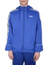Fila Hooded Stripe Jacket In Blue