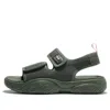 Fila Thick Sole Velcro Green Korean Version Unisex Sandals