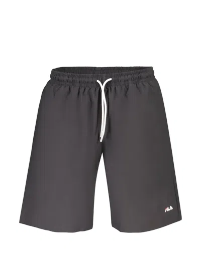 Fila Tinelli Logo-print Drawstring Swim Shorts In Gray
