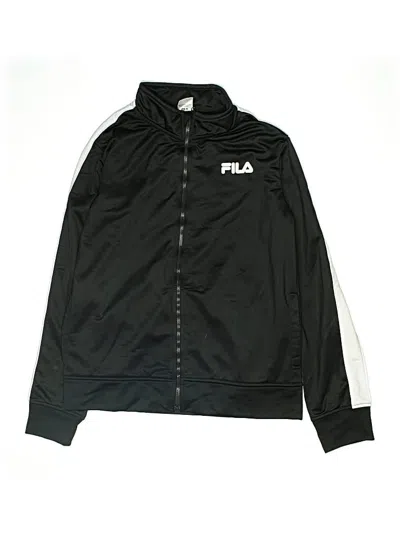Pre-owned Fila Kids'  Track Jacket In Black
