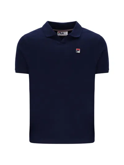Fila Tristiano Logo-patch Short-sleeve T-shirt In Blue