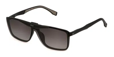 Fila Ufi536 With Clip-on Men's Glasses, Brown, Size 55