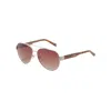 Fila Unisex 61 Mm Gold Sunglasses