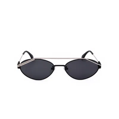 Fila Unisex Black Oval Sunglasses Sfi019 In ["grey"]
