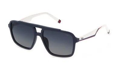 Fila Unisex Blue Rectangular Sunglasses Sfi460-57d82p In ["blue"]