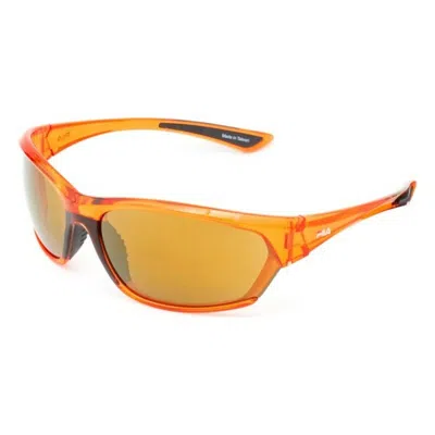 Fila Unisex Sunglasses  Sf232-66pch  66 Mm Gbby2 In Orange