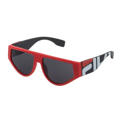 Fila Unisex Sunglasses  Sf9364-577fzx  57 Mm Gbby2 In Red