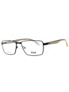 Fila Vfi029 Men's Rectangular Eyeglasses In Gold