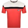 Fila Vintage Aiden Colour Block T Shirt Red In Red