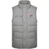 Fila Vintage Archive Puffer Gilet Grey In Grey