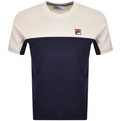 Fila Vintage Colour Block T Shirt Navy In Blue