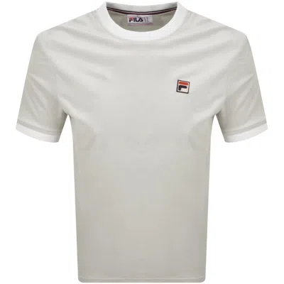 Fila Vintage Fila Basilio Velour T Shirt Grey In Gray