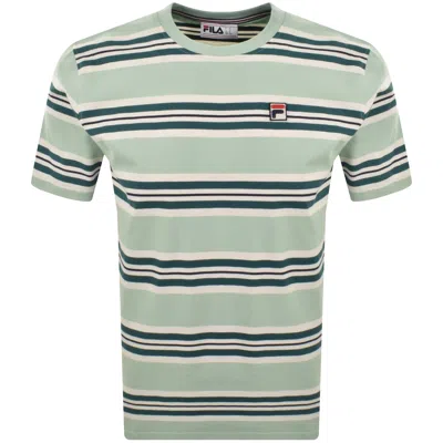 Fila Vintage Fila Cesare Stripe T Shirt Green