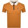 Fila Vintage Fila Classic Vintage Stripe Polo T Shirt Pumpkin In Multi