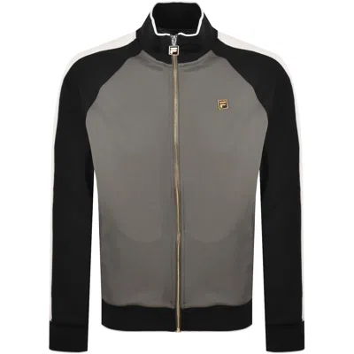 Fila Vintage Fila Cory Track Top Grey In Animal Print