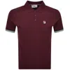 Fila Vintage Fila Cuff Detail Polo Purple In Red