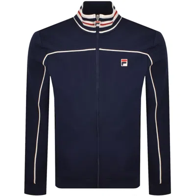 Fila Vintage Fila Federico Zip Track Top Navy In Blue