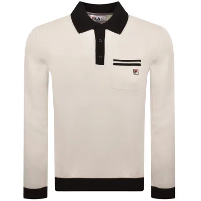Fila Vintage Fila Francis Knitted Polo T Shirt Cream