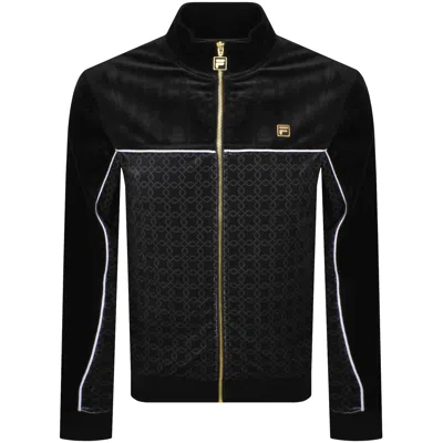 Fila Vintage Fila Higgans Velour Track Top Black