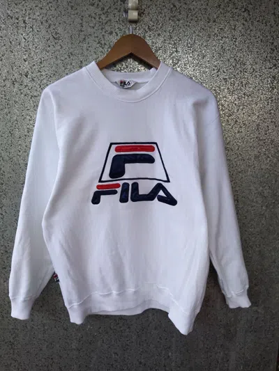 Pre-owned Fila Vintage  Italia Sweatshirt Big Logo Spell Out Crewneck