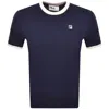 Fila Vintage Fila Marconi Ringer T Shirt Fila Navy In Blue