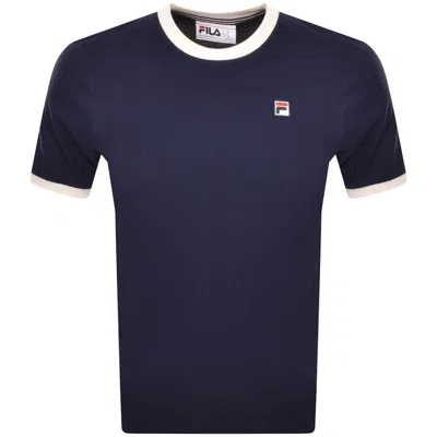 Fila Vintage Fila Marconi Ringer T Shirt Fila Navy In Blue